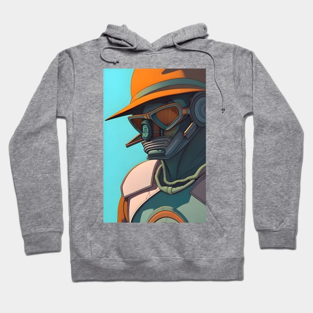 Retro robot soldier Hoodie by Urbanic